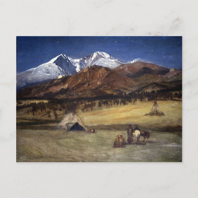 Albert Bierstadt Indian Encampment Postcard (Front)