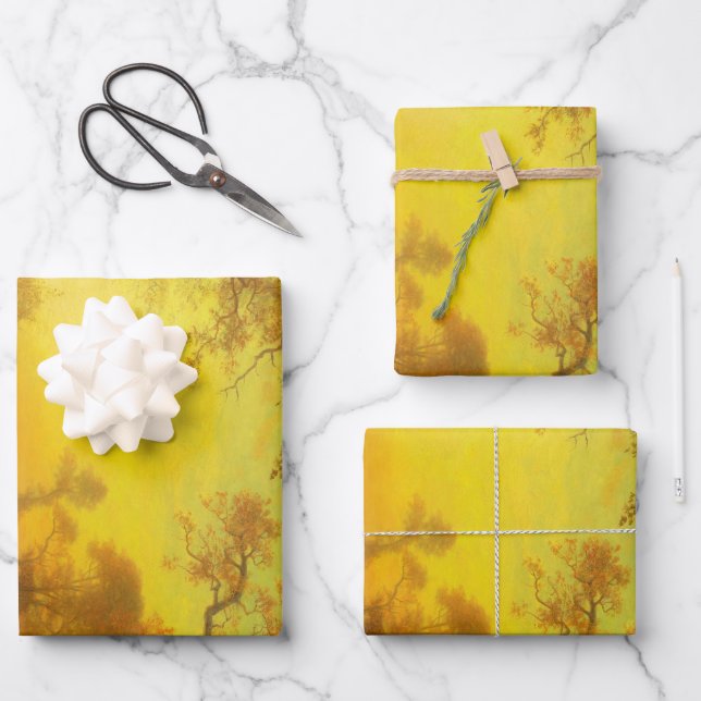 Albert Bierstadt Light in the Forest Poster Wrapping Paper Sheet (Front)