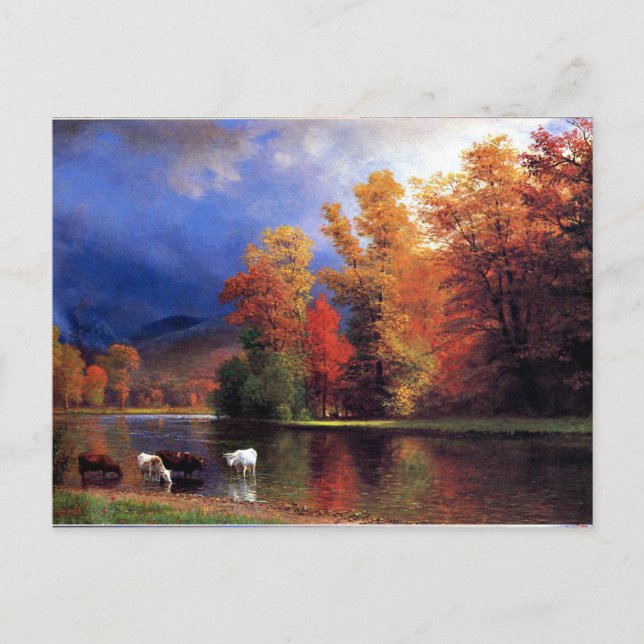 Albert Bierstadt - On the Saco Holiday Postcard (Front)