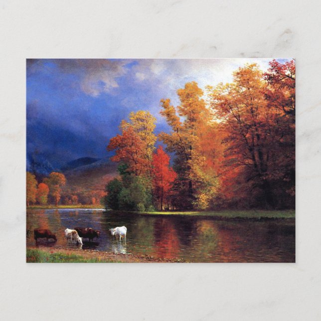 Albert Bierstadt - On the Saco Postcard (Front)