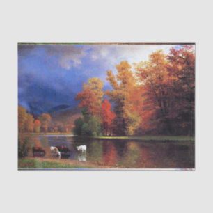 Albert Bierstadt - On the Saco Tissue Paper