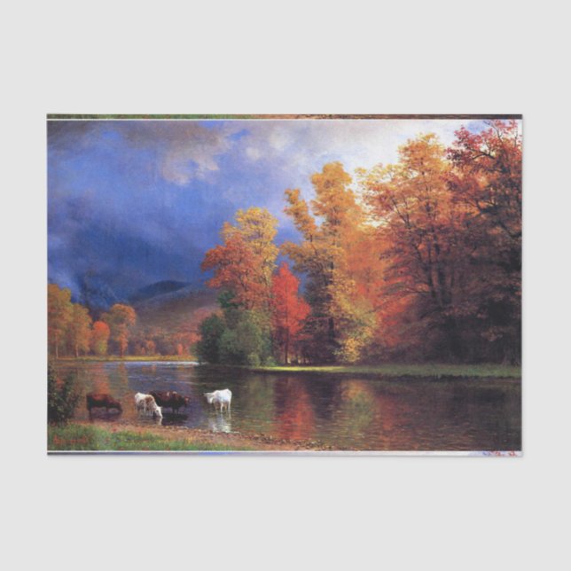 Albert Bierstadt - On the Saco Tissue Paper (Front)