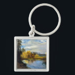 Albert Bierstadt Outlet at Lake Tahoe Key Ring<br><div class="desc">Albert Bierstadt Outlet at Lake Tahoe</div>