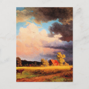 Albert Bierstadt painting, Bavarian Landscape Postcard