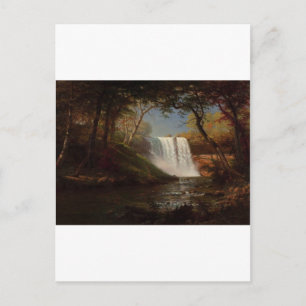 Albert Bierstadt Painting Forest Waterfall Destiny Postcard