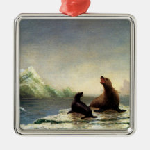 Albert Bierstadt painting, Seals,