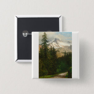 Albert Bierstadt Painting Snow in the High Country 15 Cm Square Badge