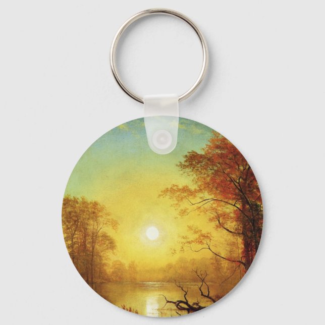Albert Bierstadt painting, Sunrise, Key Ring (Back)