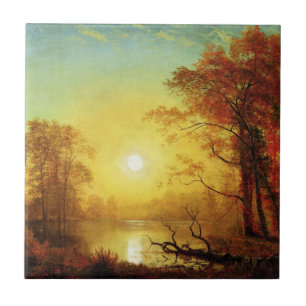 Albert Bierstadt painting, Sunrise, Tile