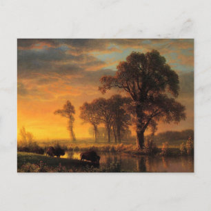 Albert Bierstadt painting, Western Kansas Postcard