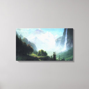 Albert Bierstadt staubbach falls near lauterbrunne Canvas Print