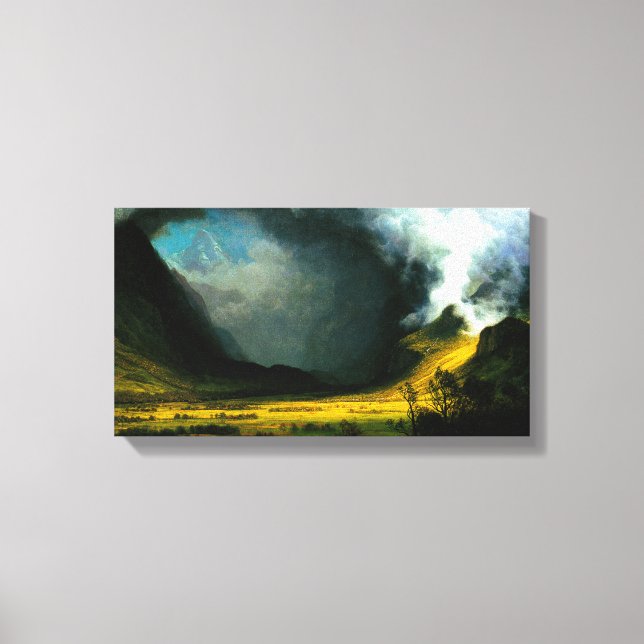 Albert Bierstadt Storm in The Mountains Canvas Print (Front)