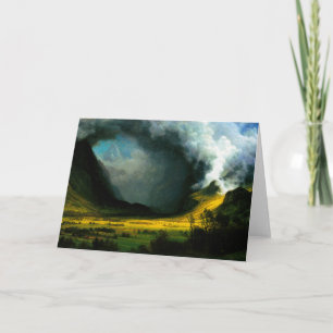 Albert Bierstadt Storm in The Mountains Card