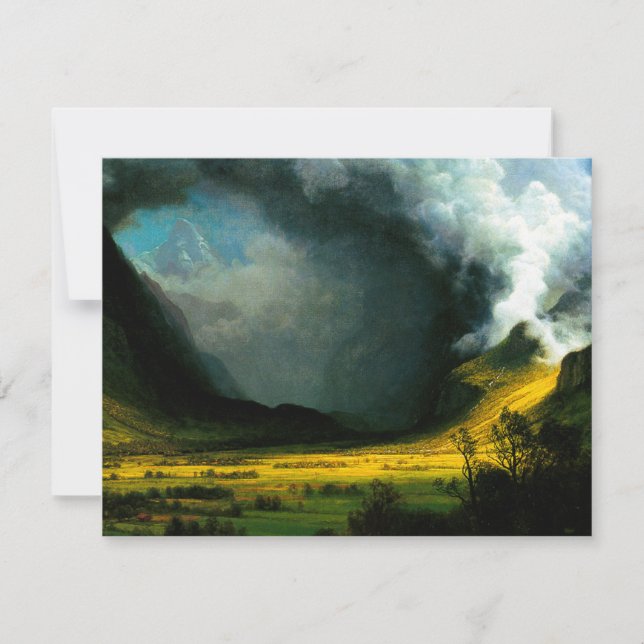 Albert Bierstadt Storm in The Mountains Invitation (Front)