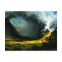 Albert Bierstadt Storm in The Mountains Postcard