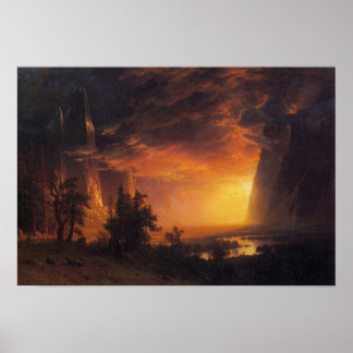 Albert Bierstadt-Sunrise in Yosemite Valley Poster
