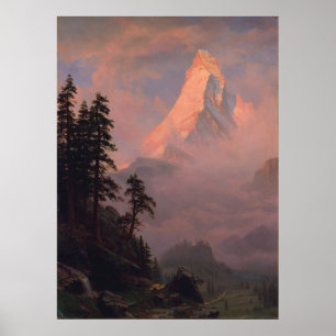 Albert Bierstadt Sunrise on the Matterhorn Poster