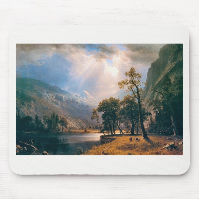 Albert Bierstadt's Half Dome Yosemite Valley, 1870 Mouse Mat (Front)