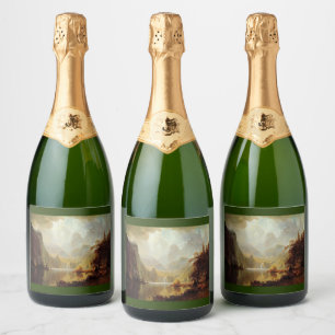 Albert Bierstadt's Painting, In the Mountains 1867 Sparkling Wine Label