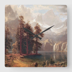 Albert Bierstadt's Sierra Nevada, 1871 Square Wall Clock