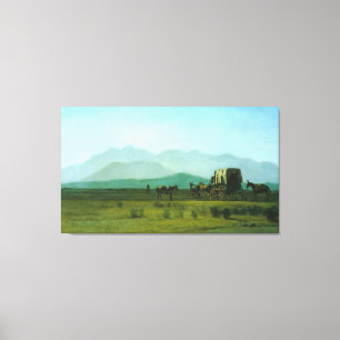 Albert Bierstadt's Surveyor's Wagon in the Rockies Canvas Print
