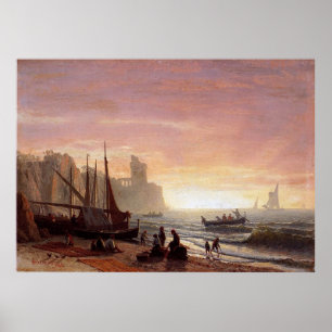 Albert Bierstadt's The Fishing Fleet Poster