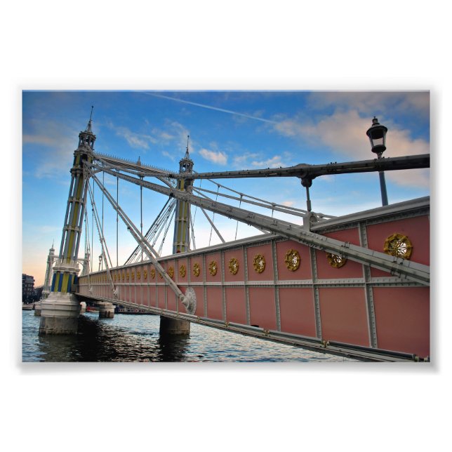Albert Bridge Chelsea and Battersea London UK Photo Print (Front)