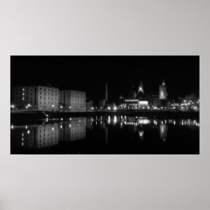 Albert dock B&amp;W Poster