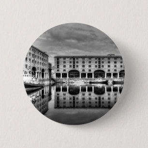 Albert Dock Liverpool Reflections 6 Cm Round Badge