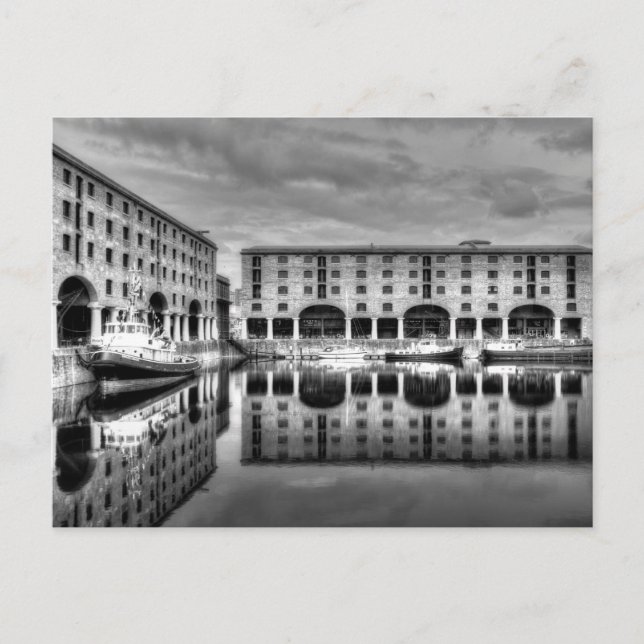 Albert Dock Liverpool Reflections  Postcard (Front)