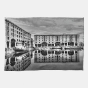 Albert Dock Liverpool Reflections Tea Towel