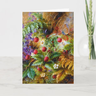 Albert Dürer Lucas: Wild Strawberries & Butterfly Card