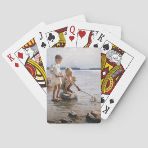 Albert Edelfelt - Boys Playing on the Shore Cards