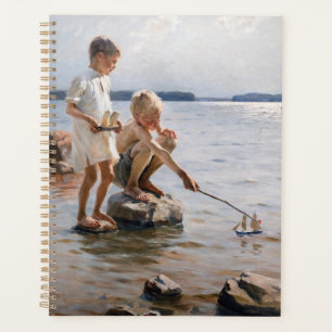 Albert Edelfelt - Boys Playing on the Shore Planner