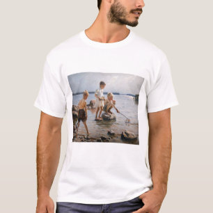 Albert Edelfelt - Boys Playing on the Shore T-Shirt