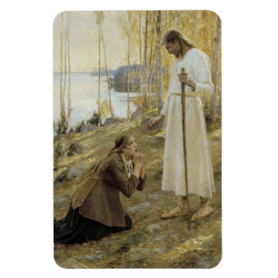 Albert Edelfelt - Christ and Mary Magdalene Magnet
