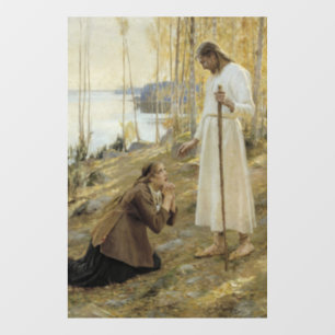 Albert Edelfelt - Christ and Mary Magdalene Window Cling