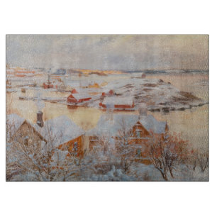 Albert Edelfelt - December Day Cutting Board