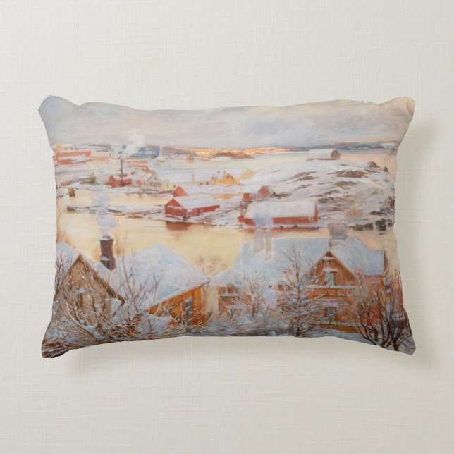 Albert Edelfelt - December Day Decorative Cushion (Front)