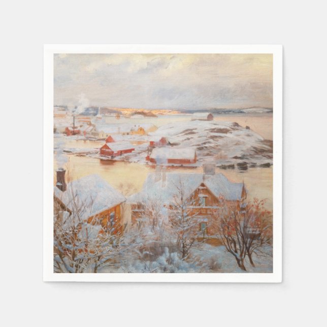 Albert Edelfelt - December Day Napkin (Front)