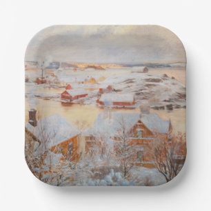 Albert Edelfelt - December Day Paper Plate