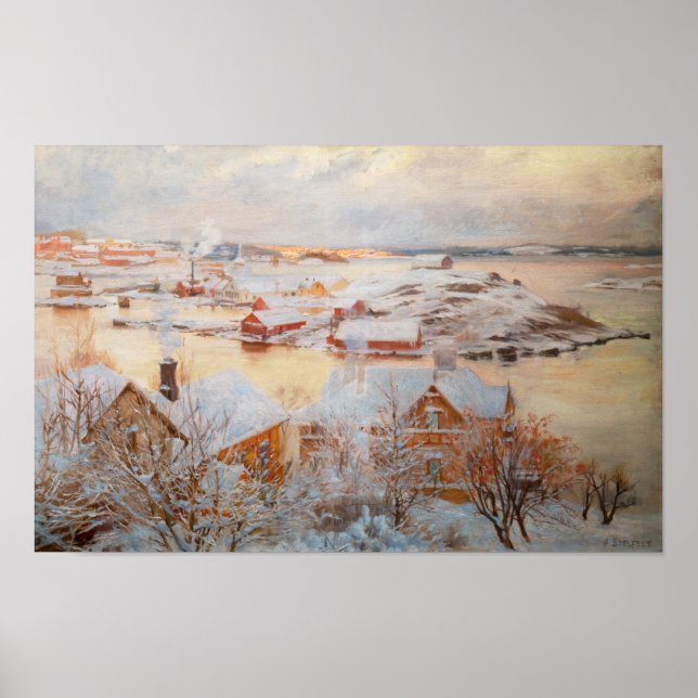 Albert Edelfelt - December Day Poster (Front)