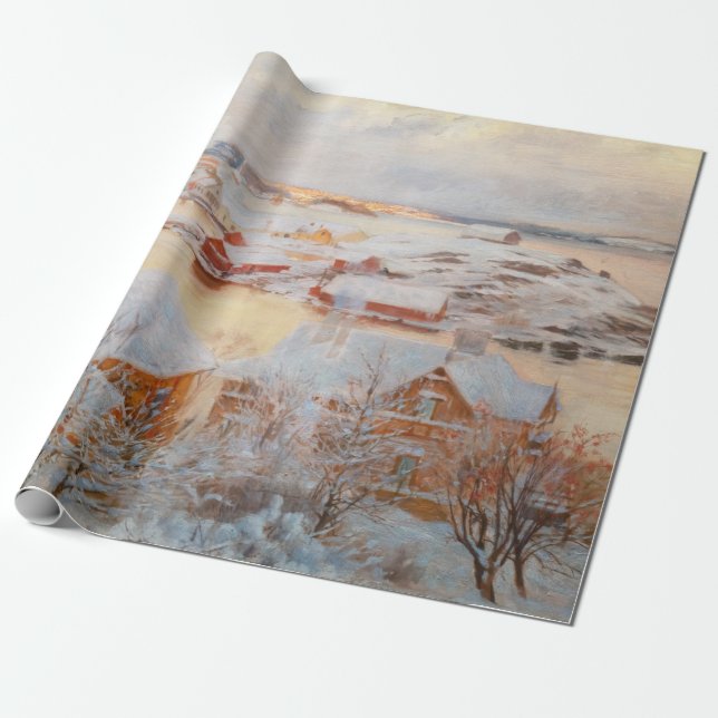 Albert Edelfelt - December Day Wrapping Paper (Unrolled)