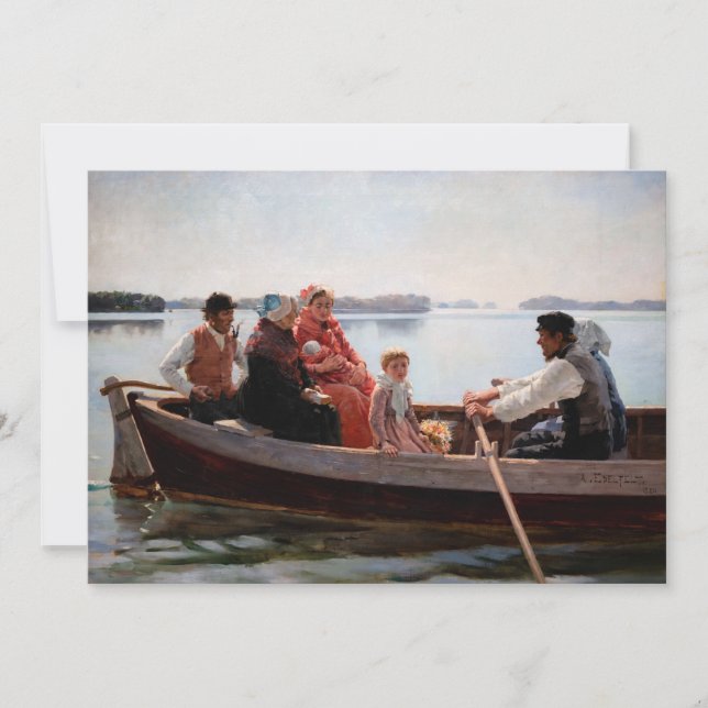 Albert Edelfelt - Going to the Christening Thank You Card (Front)