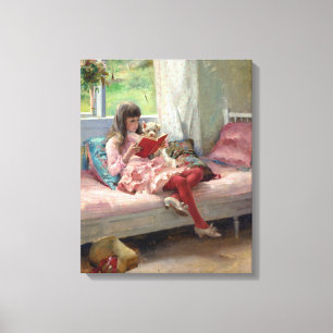 Albert Edelfelt - Good Friends Canvas Print