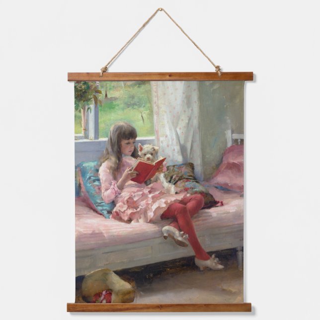 Albert Edelfelt - Good Friends Hanging Tapestry (Front)