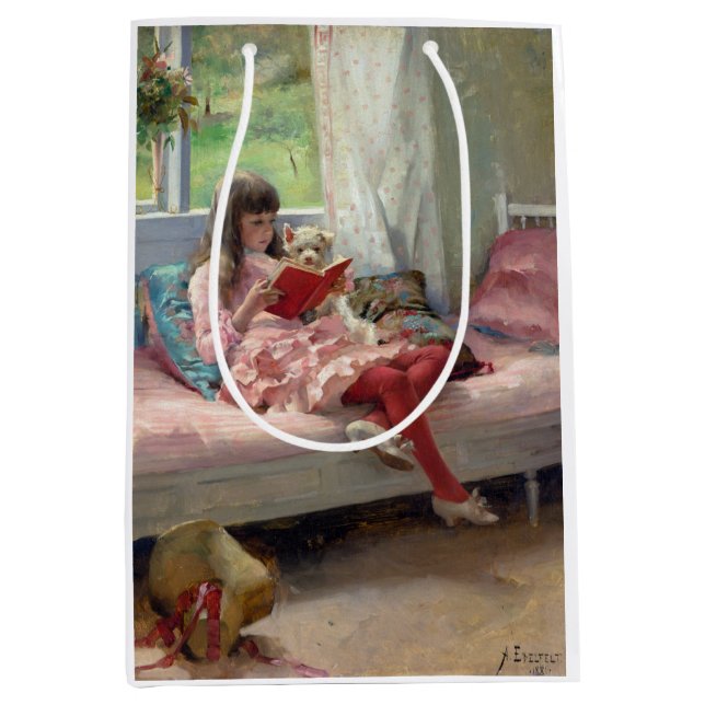 Albert Edelfelt - Good Friends Medium Gift Bag (Front)