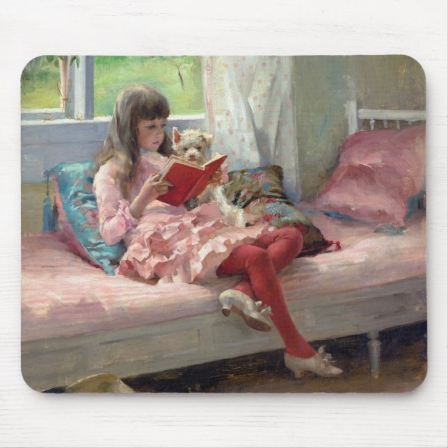 Albert Edelfelt - Good Friends Mouse Mat (Front)