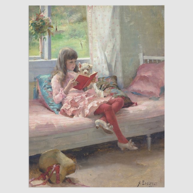 Albert Edelfelt - Good Friends Tissue Paper (Creator Uploaded)