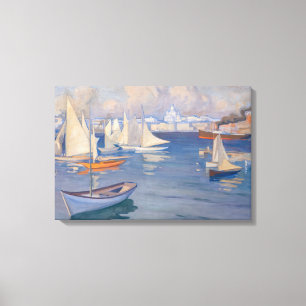 Albert Edelfelt - Harbour in Helsinki Canvas Print